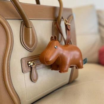 Hippo Tan Bag Charm
