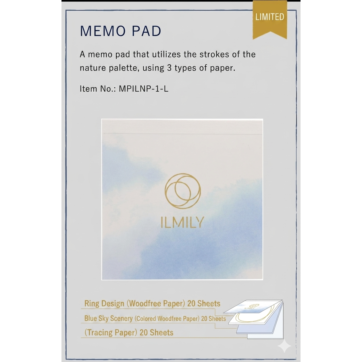 ILMILY Nature Palette Memo Pad | Limited Edition
