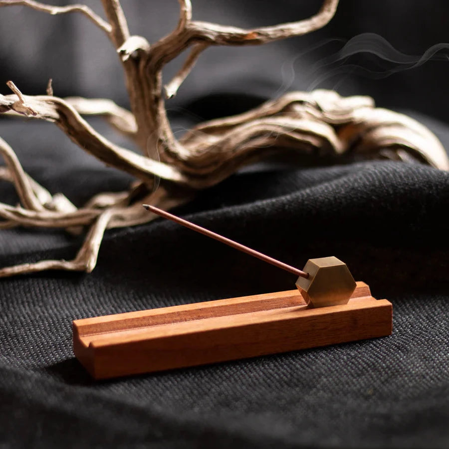 Paramita Incense Holder - Bronze Hexagon