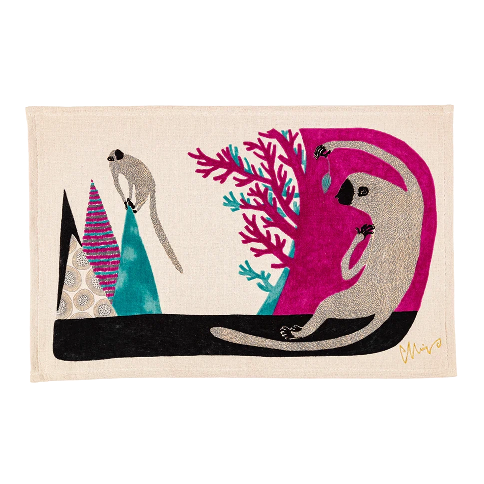 Imabari Tea Towel | Monkey Pink