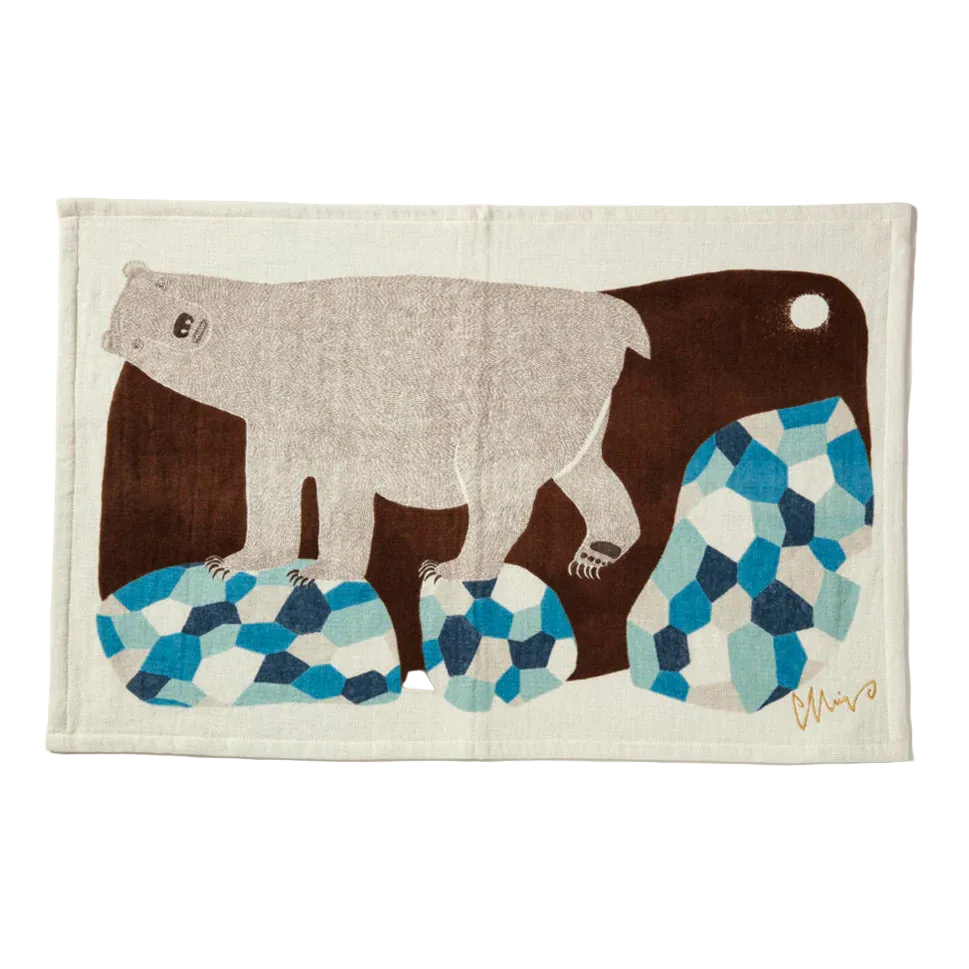 Imabari Tea Towel | Polar Bear Blue