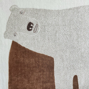 Imabari Tea Towel | Polar Bear Blue