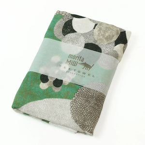 Imabari Tea Towel Rabbit Green