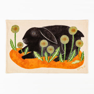 Imabari Tea Towel Rabbit Orange