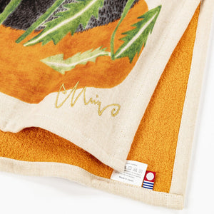 Imabari Tea Towel Rabbit Orange