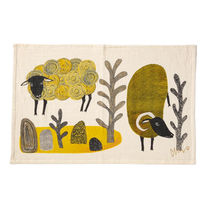 Imabari Tea Towel | Sheep Yellow