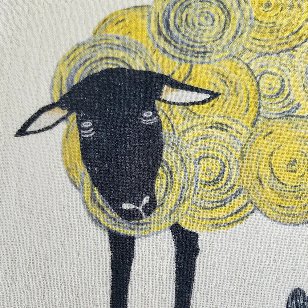 Imabari Tea Towel | Sheep Yellow