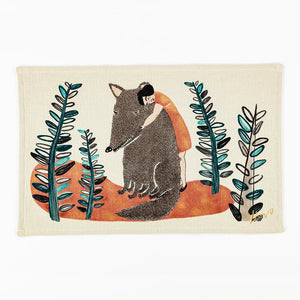 Imabari Tea Towel Wolf Blue