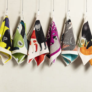 Imabari Tea Towel Wolf Blue