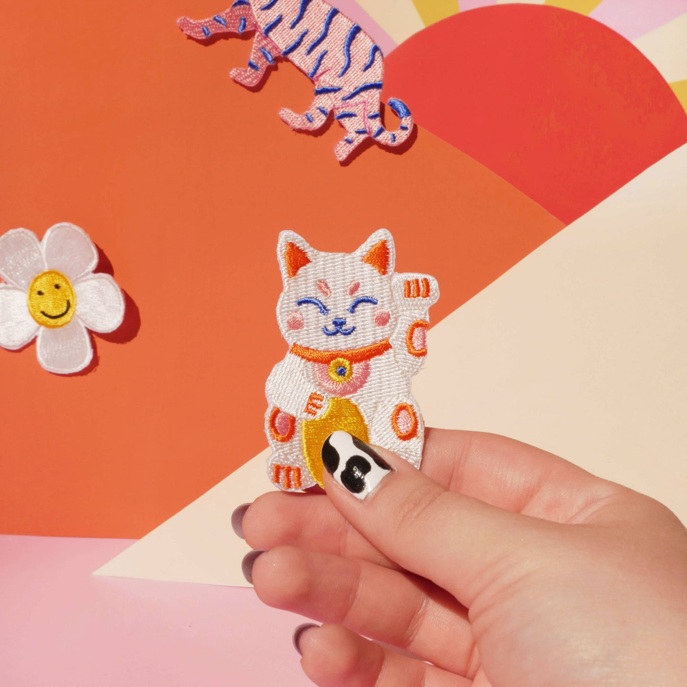 Iron-On Patch Lucky Cat