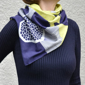 Japanese Fabric Gift Wrap/Scarf | Furoshiki | Komainu Playing in the Garden