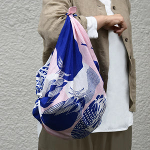 Japanese Fabric Gift Wrap/Scarf | Furoshiki | Komainu in the Garden