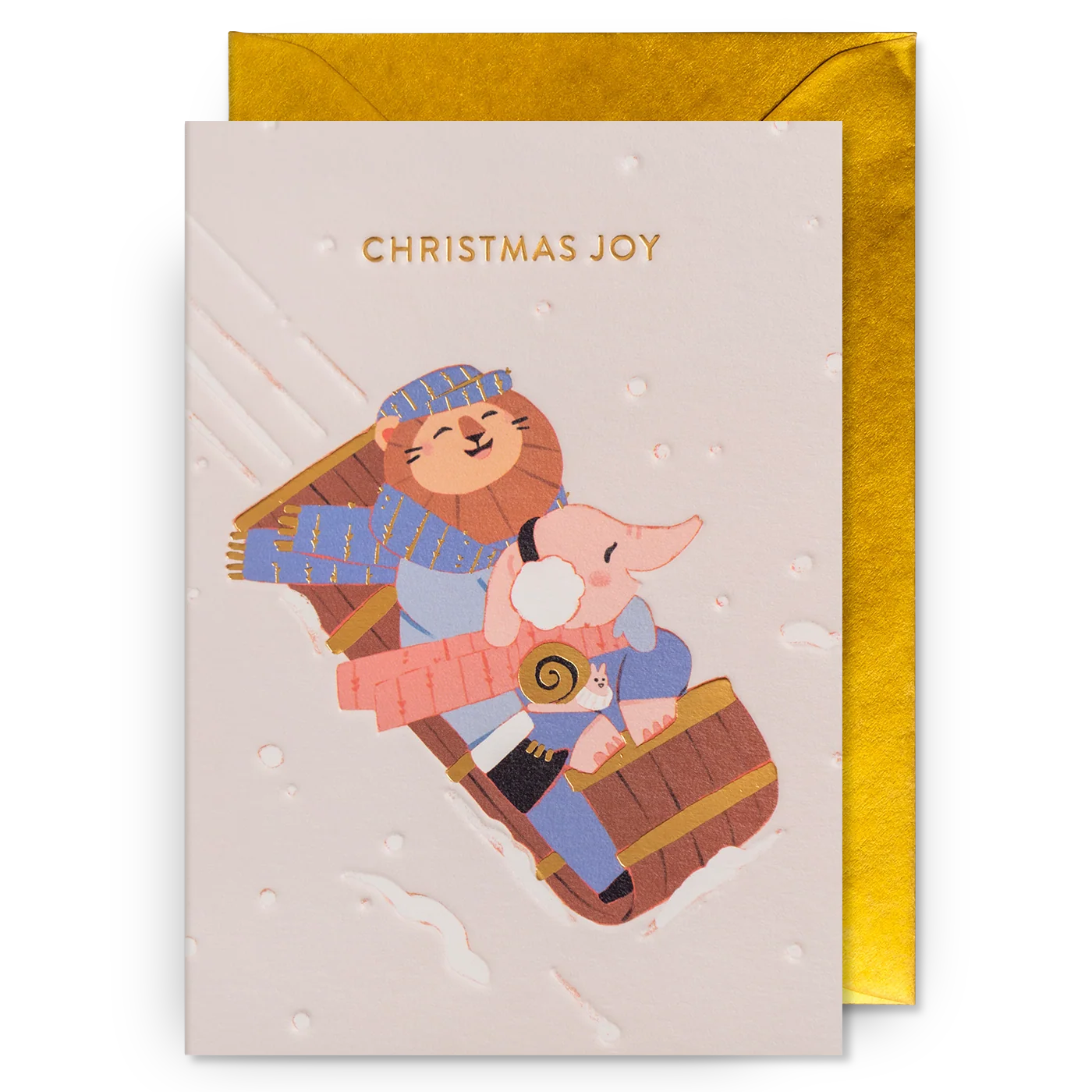 Joyful Sledging Friends Christmas Card | Elena Comte