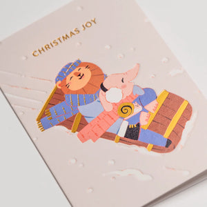 Joyful Sledging Friends Christmas Card | Elena Comte