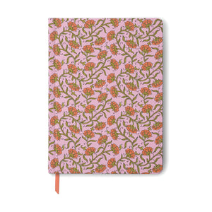Jumbo Soft Touch Journal | Pink Vintage Floral