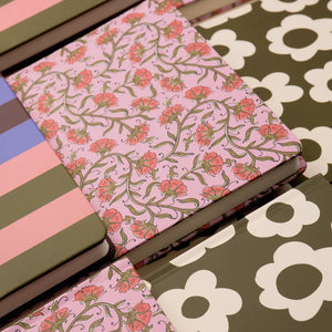 Jumbo Soft Touch Journal | Pink Vintage Floral