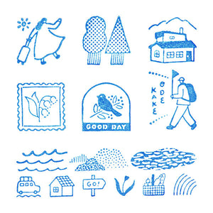 KORI JIRUSHI Ice Cube Stamp | 6pcs set | Trip