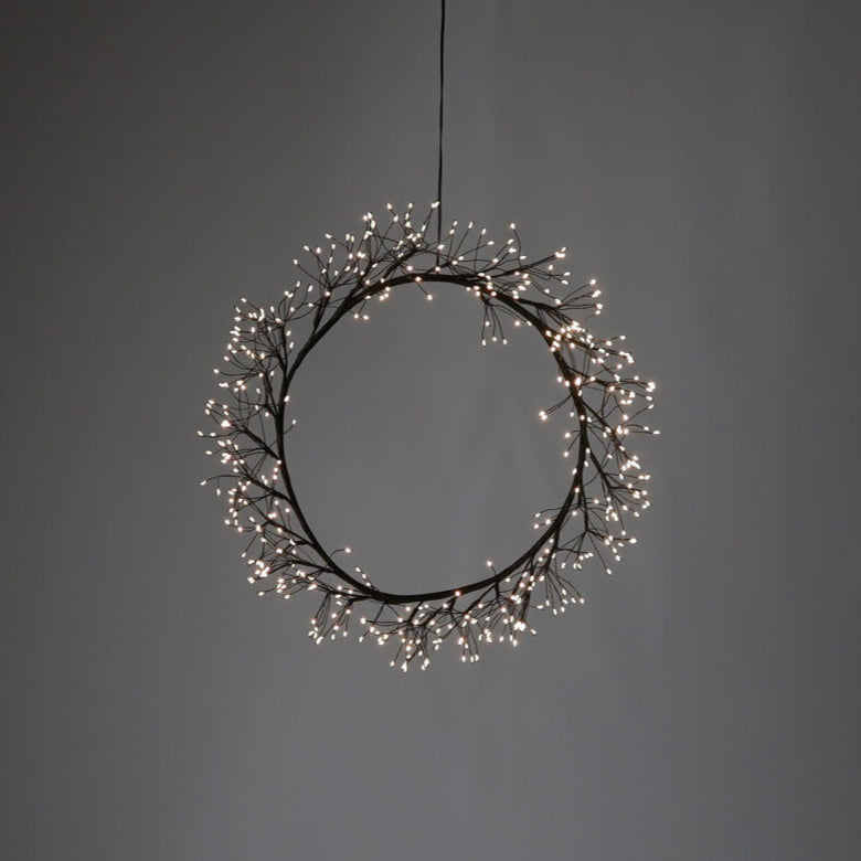LED WREATH 45CM BLACK