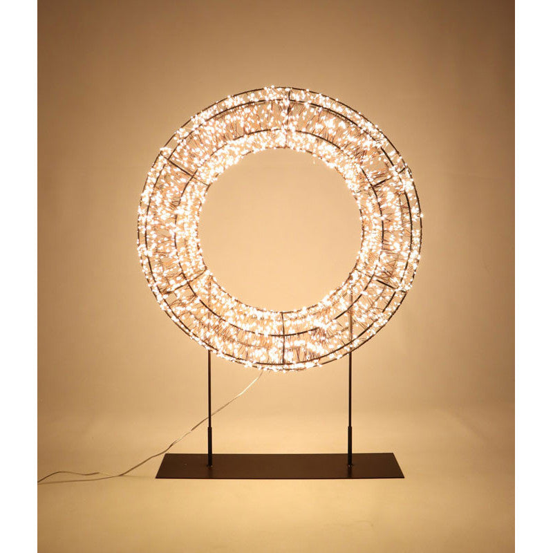 LED XMAS WREATH ON STAND