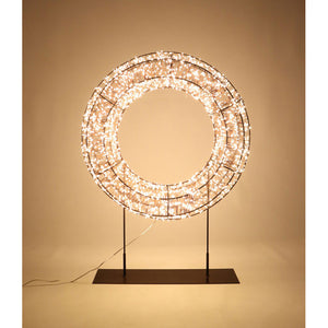 LED XMAS WREATH ON STAND
