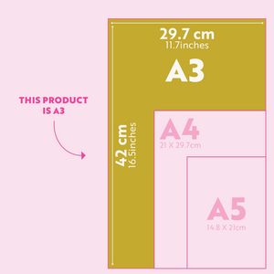 Large Monthly Undated A3 Wall Planner | Simply Bright