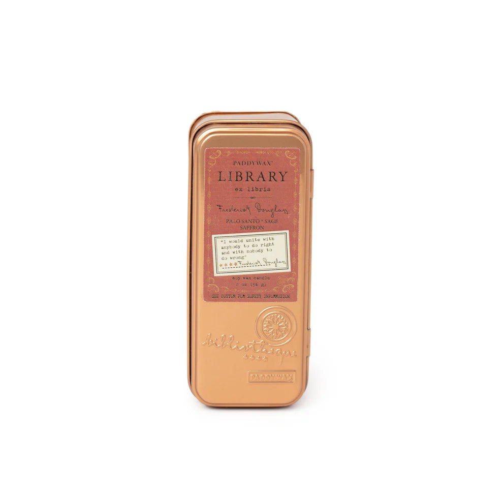 Library Scented Candle Tin | Frederick Douglass