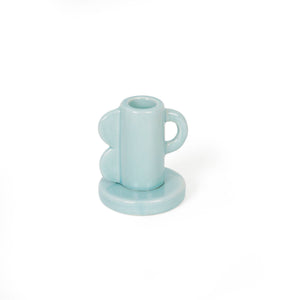 Light Blue Waves Candle Holder