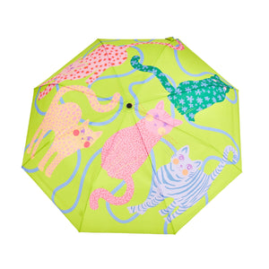 Lime Arty Cats | Duck Umbrella