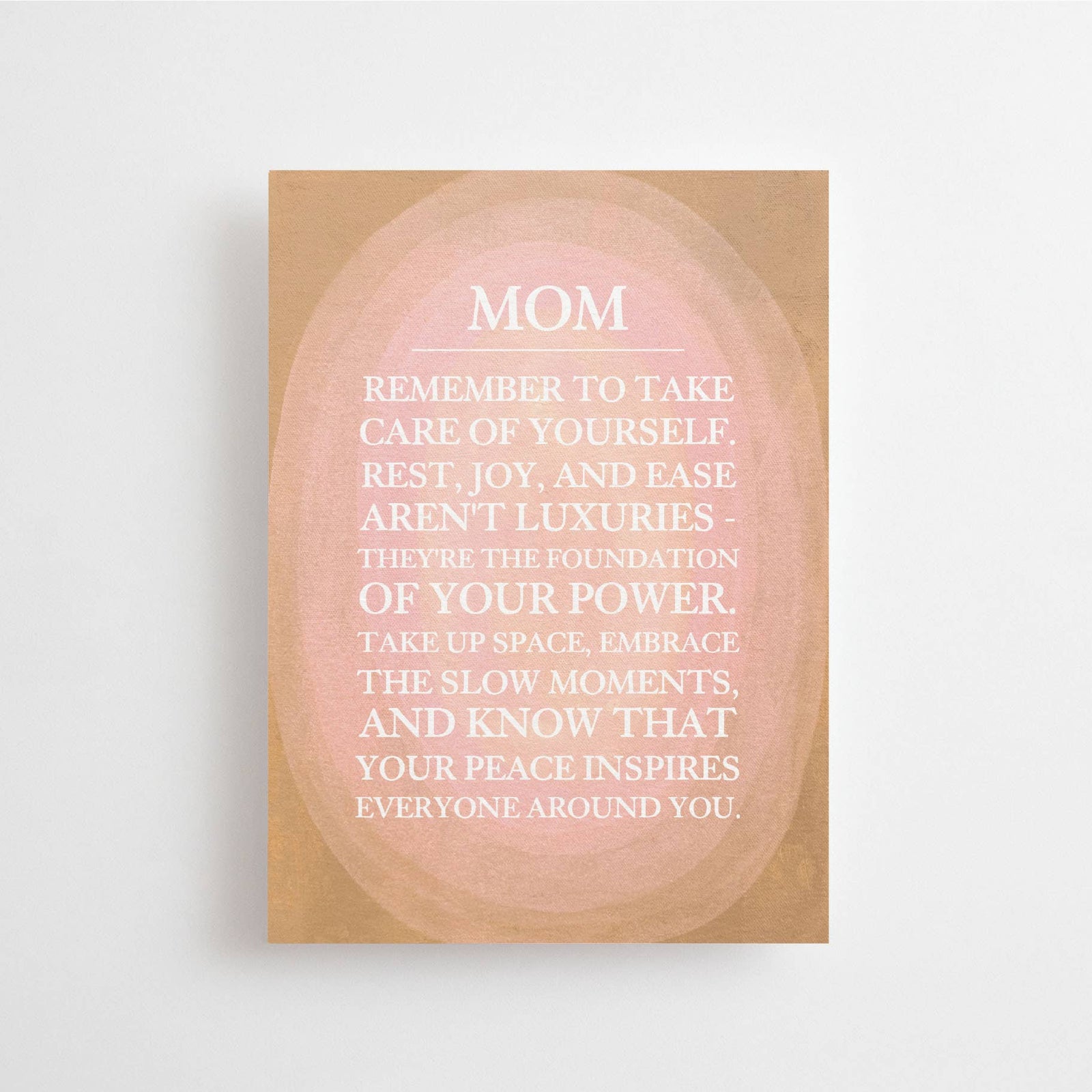 MOM - A SELF-CARE REMINDER | POSTCARD