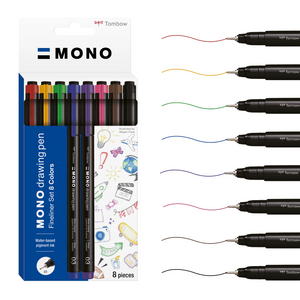 MONO Fineliner Colour Drawing Pen | Set of 8