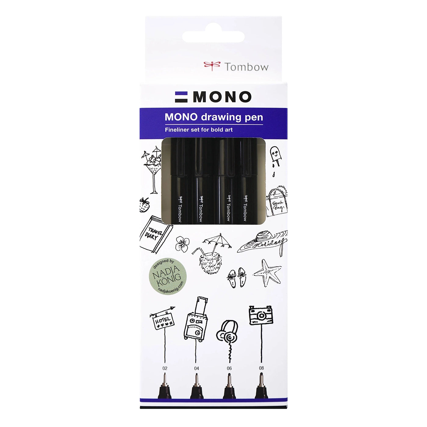 MONO Fineliner Drawing Pen Set of 4