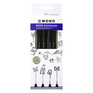 MONO Fineliner Drawing Pen Set of 4