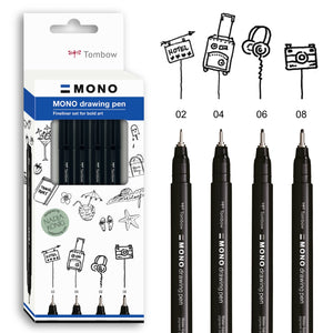 MONO Fineliner Drawing Pen Set of 4