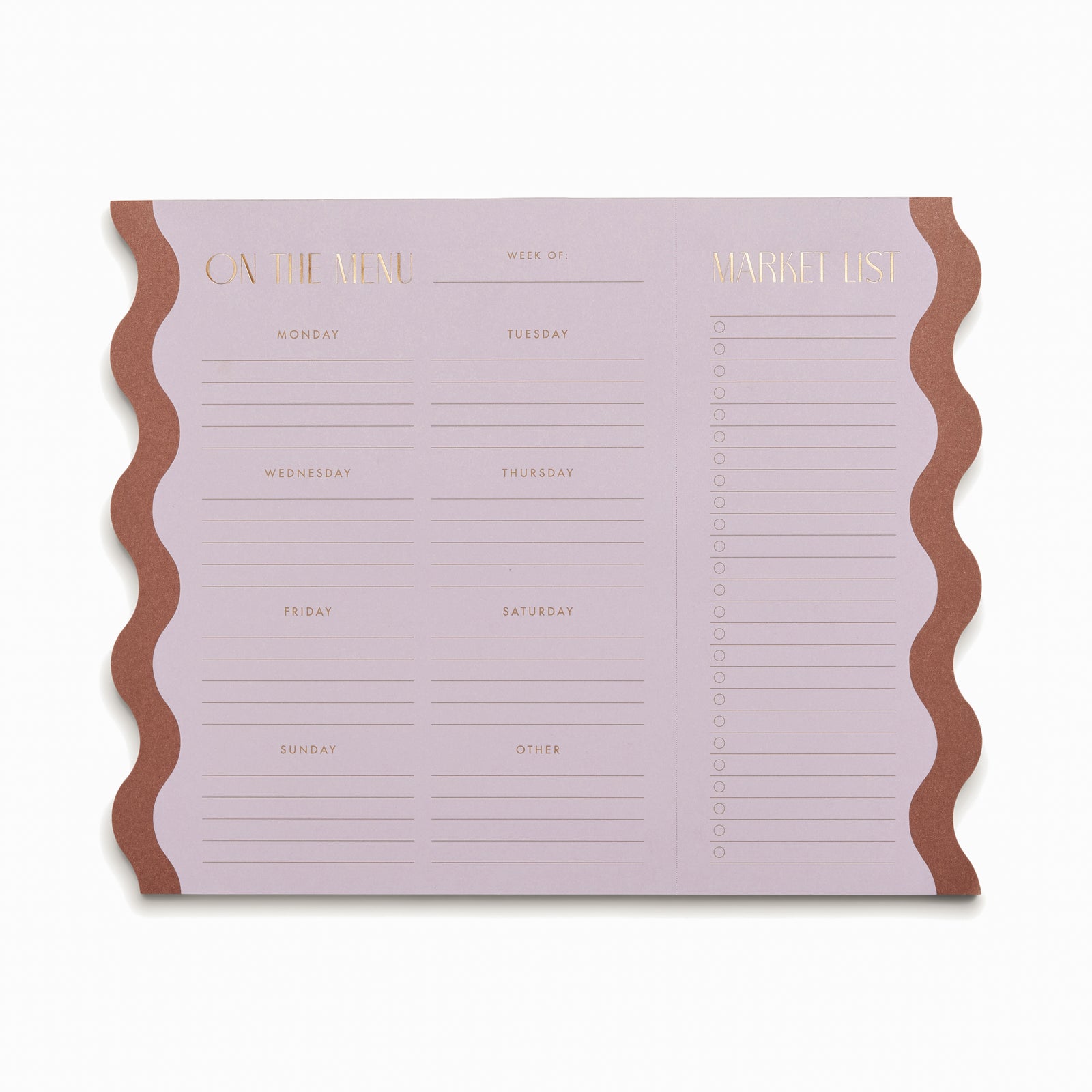 Meal Planner Notepad with Magnets | Lilac & Nutmeg