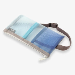 Mesh Book Band Pen Case | Light Blue