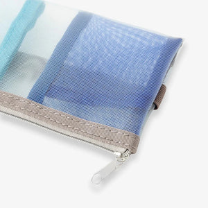 Mesh Book Band Pen Case | Light Blue