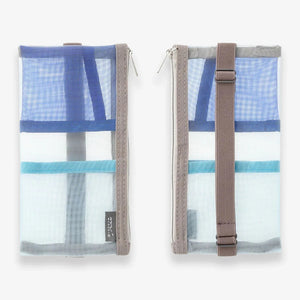 Mesh Book Band Pen Case | Light Blue