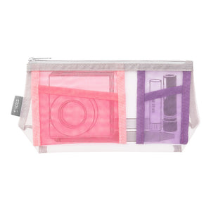 Mesh Pen Case with Gusset | Pink