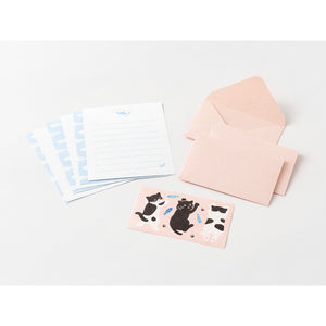 Mini Letter Set with Stickers Hungry Cat