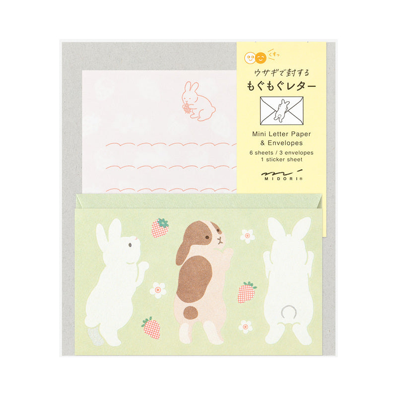 Mini Letter Set with Stickers Hungry Rabbit