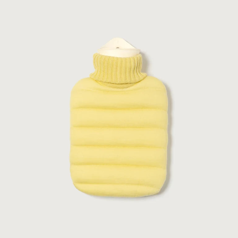 Mini Puffy Hot Water Bottle | Butter Yellow