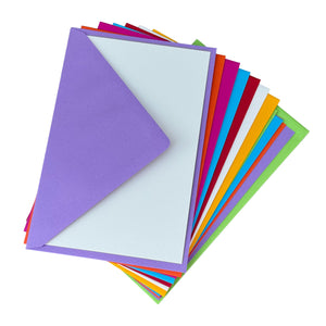Mixed Colours Vellum Cards & Envelopes Set | 9.5 x 14.5 CM