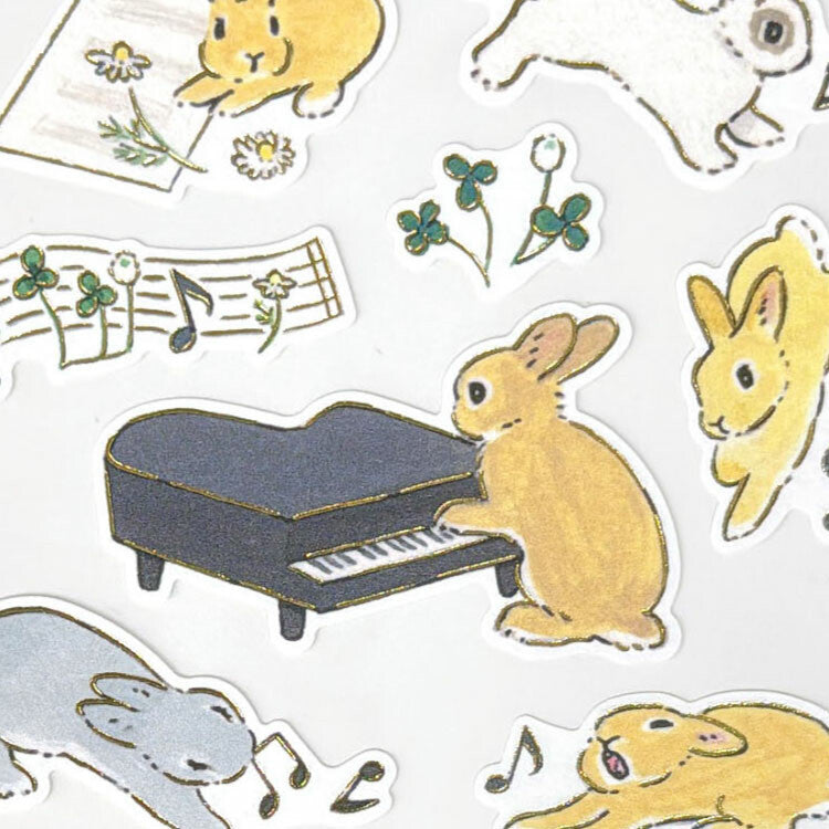 Music Rabbits Sticker