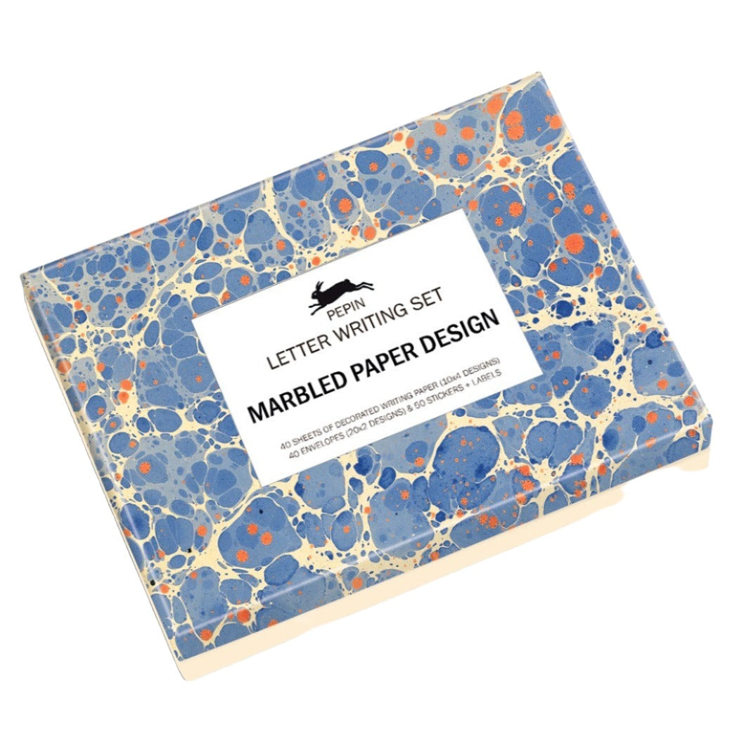 Marmoriertes Papierdesign - Briefschreibset