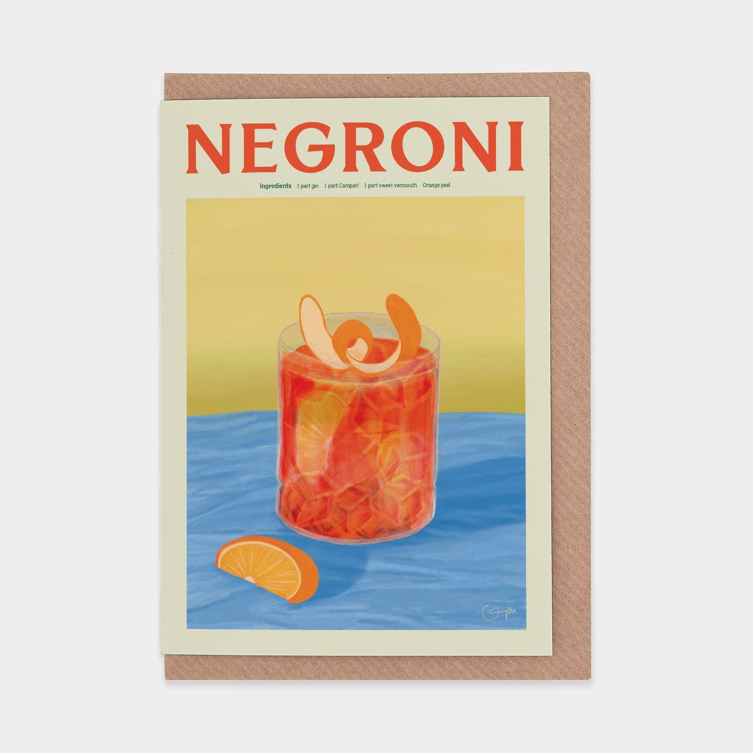 Negroni | Elin PK | Greetings Card