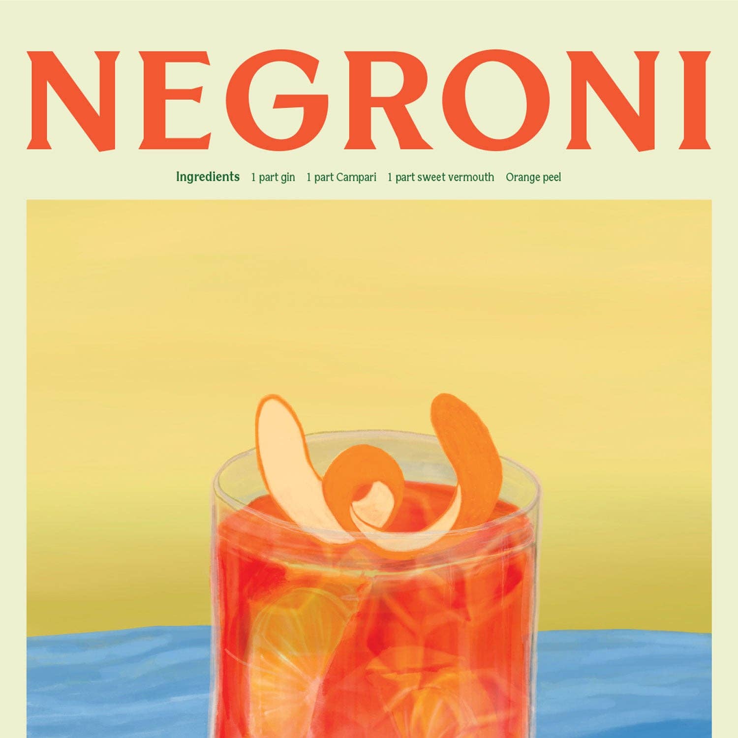 Negroni | Elin PK | Greetings Card