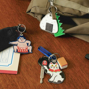 New Retro Stitchwork Keychain Lucky Cat