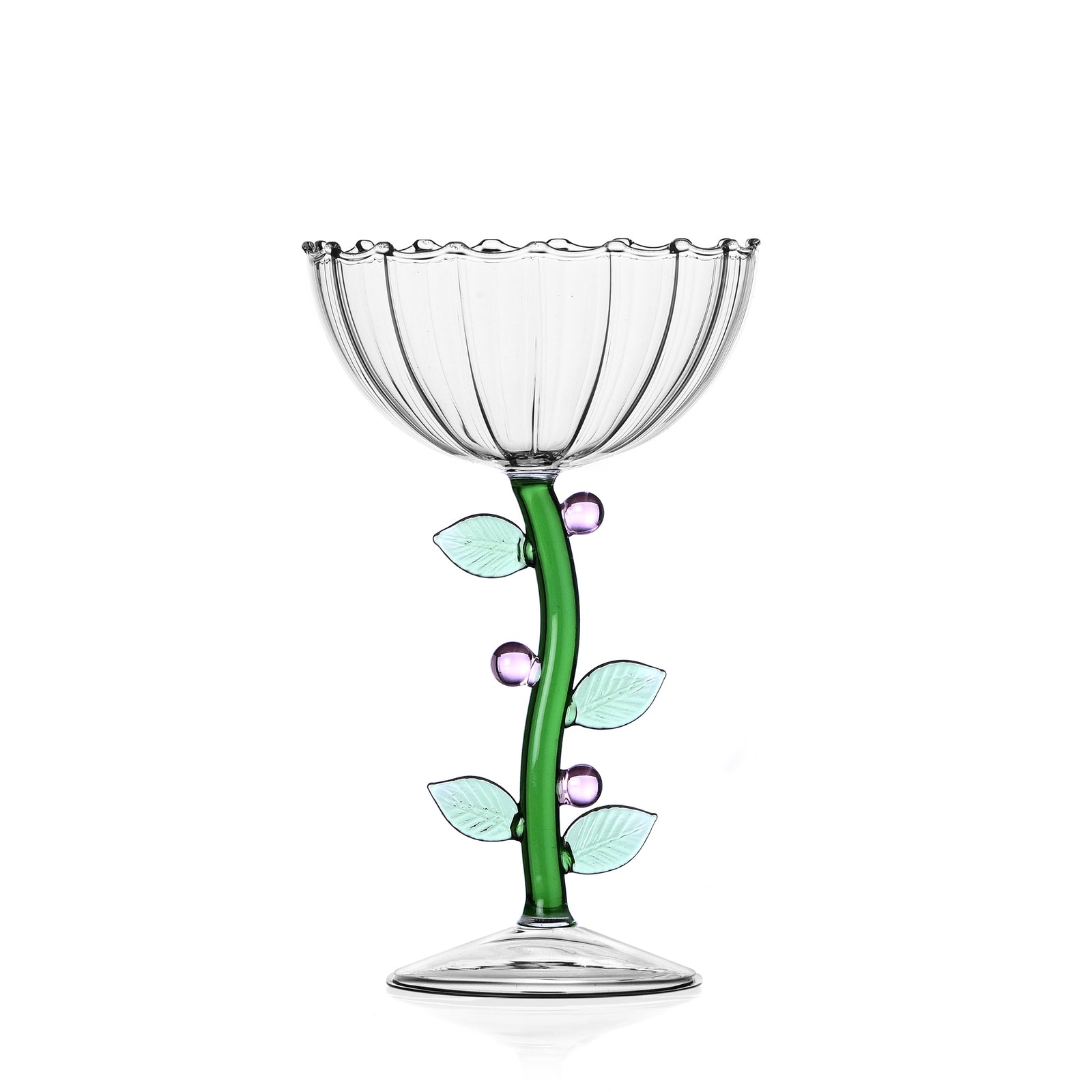 Optical Champagne Bowl Pink Flower