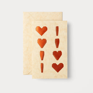 Orange-Red Foil Card | Spinning Heart: Red
