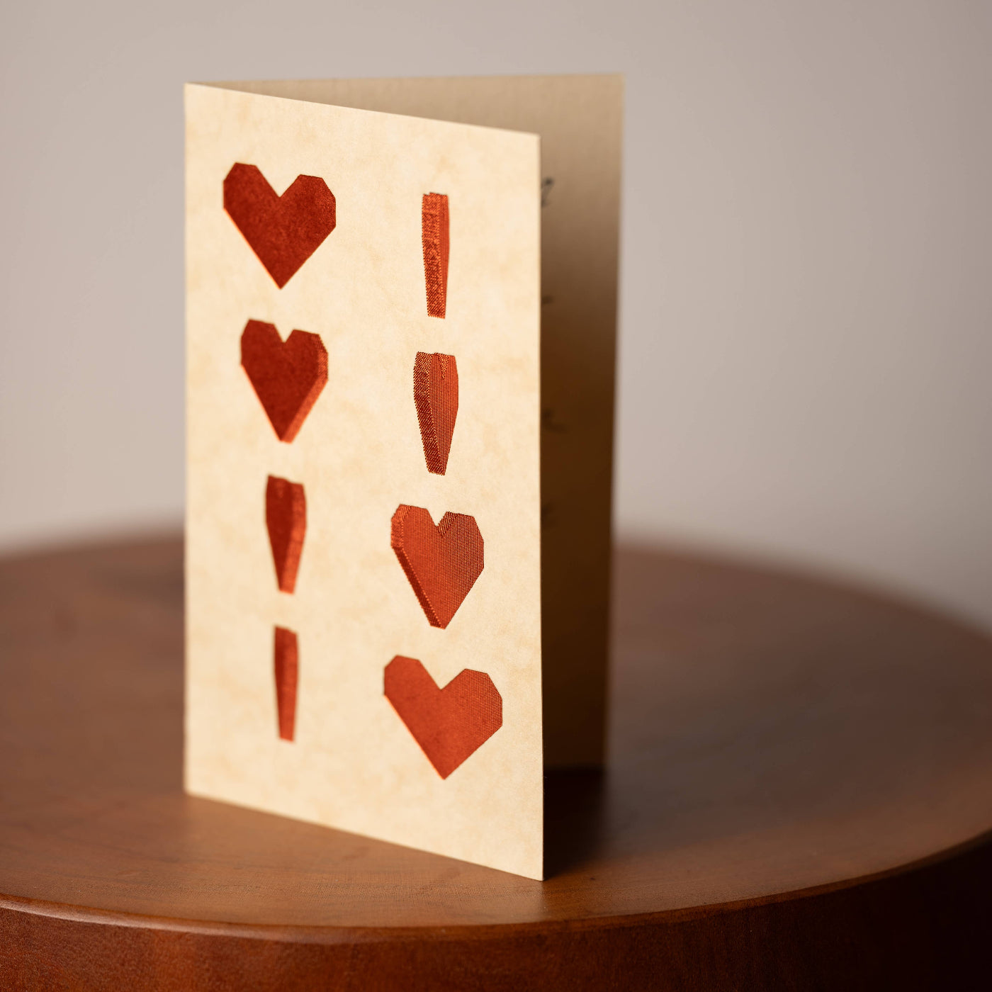 Orange-Red Foil Card | Spinning Heart: Red